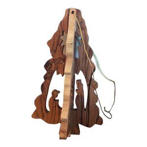 Olive Wood Miniature Small Nativity Set Christmas Christmas Ornament 6 in